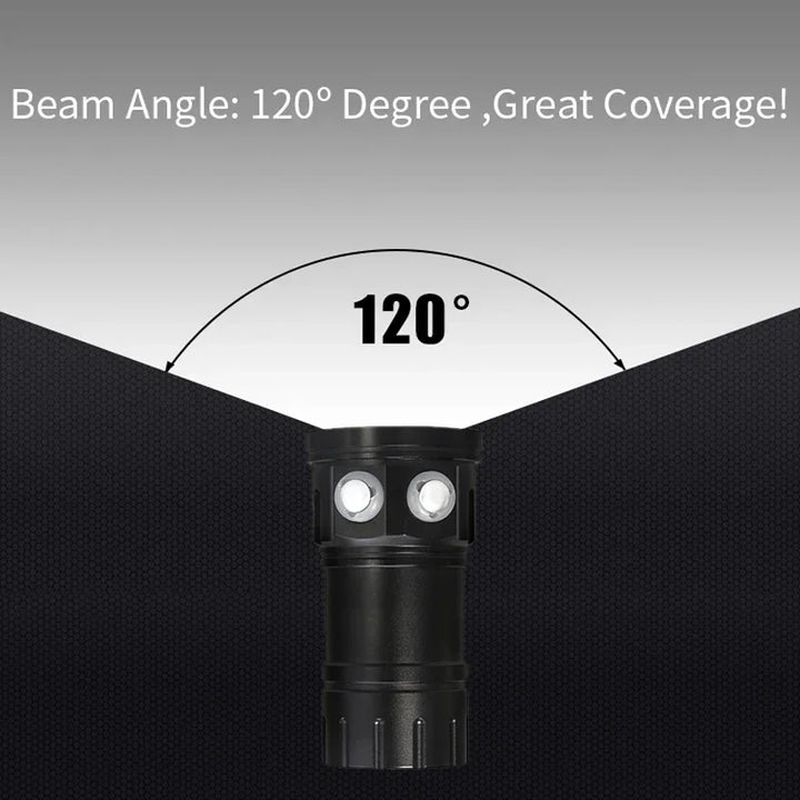 10000Lumens 27 LED Diving Flashlight Professional Underwater Photography Light Highlight Lamp 100M Waterproof Video Camera Torch