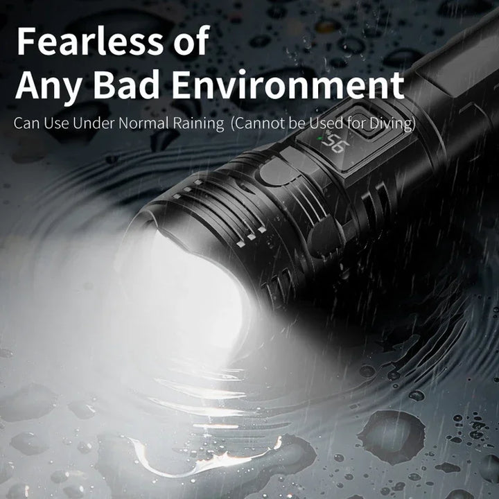 Powerful Led Flashlight Super Bright Tactical Torch Light Emergency Spotlights Telescopic Zoom Lantern Built-in Batte 18650ry