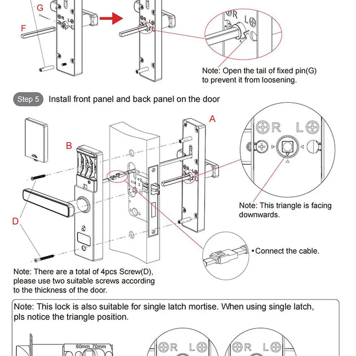 PHIPULO New Smart Door Lock With Tuya APP Digital Electronic Lock Smart Home Wooden Door Lock Biometric Fingerprint