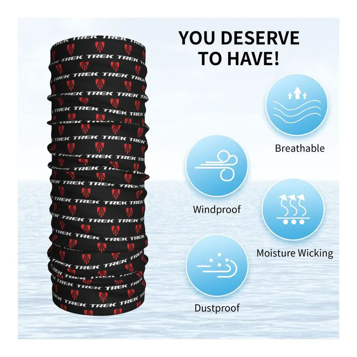 Custom Treks Bike Logo Bandana Neck Gaiter Windproof Face Scarf Cover Women Men Headwear Tube Balaclava