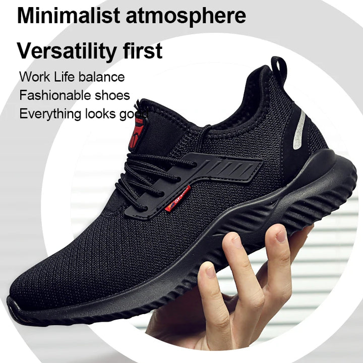 Work Sneakers Steel Toe Shoes Men Safety Shoes Puncture-Proof Work Shoes Boots Fashion Indestructible Footwear Security