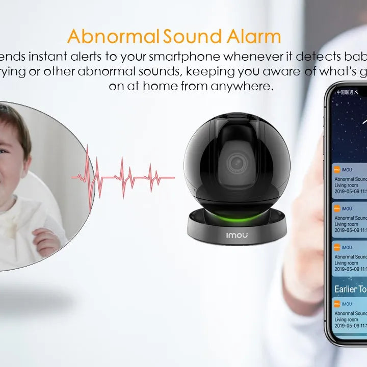 IMOU Rex 4MP Wifi IP Camera Home Security 360 Camera AI Human Detection Baby Phone Camera Night Vision Two Way Talk PTZ Camera