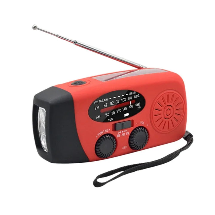Emergency Hand Crank Radio with LED Flashlight FM AM WB NOAA Weather Radio 600mAh USB Charging Emergency Waterproof Camping
