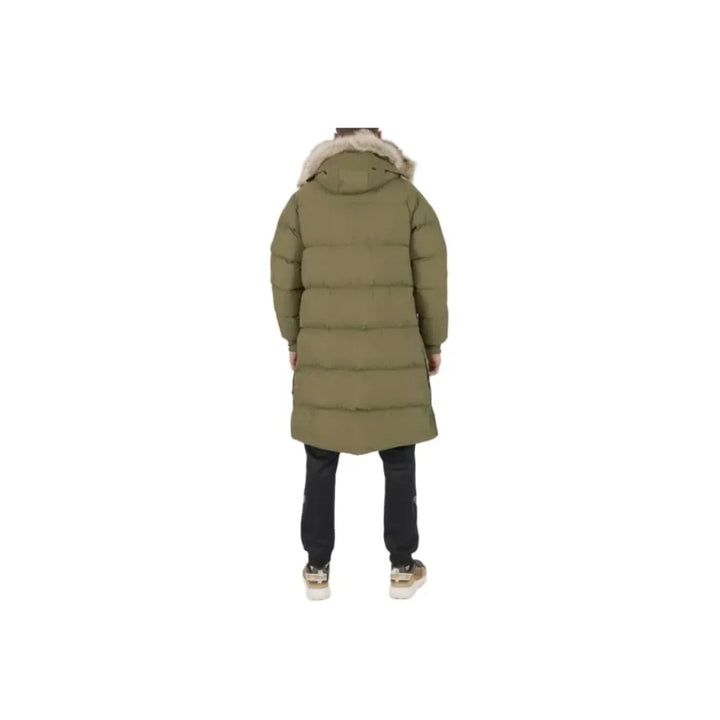 Adidas Originals Regen Clover Solid Color Brand Logo Embroidery Mid Length Zipper Hooded Down Jacket Men Green