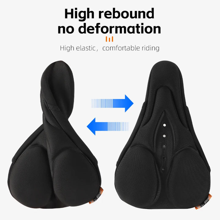 WEST BIKING Comfortable Bicycle Saddle Cover Breathable Rebound Silicone Foam Bike Seat Cover With Rain Cover Bike Accessories