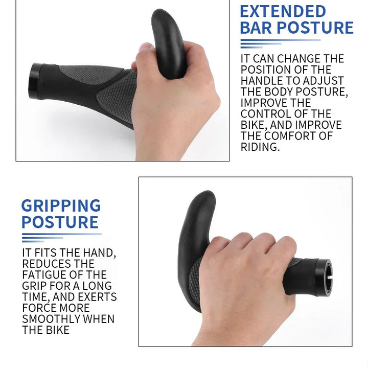BUCKLOS Bike Handlebar Grips Ergonomics with Extended Bar Non-slip Rubber Bike Grips Durable MTB Cuffs Bicycle Accessories