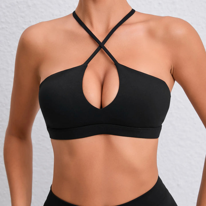 Hearuisav New Gym Top Women Training Yoga Clothes Stretch Women Sports Underwear Fitness Workout Cross Yoga Bra Sexy Sports Bra