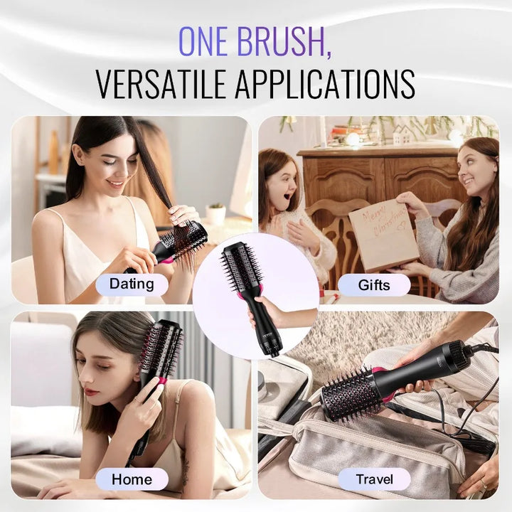 Hair Blow Dryer Brush Ionic Hair Dryer and Styler with 2.95 Oval Barrel