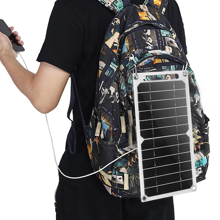 5-35W Solar Panel With USB Waterproof Outdoor Hiking And Camping Portable Battery Mobile Phone Charging Bank Charging Panel 6.8V