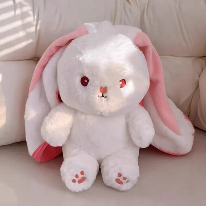25cm Strawberry Cute Carrot Rabbit Plush Toy Stuffed Creative Into Fruit Transform Baby Cuddly Bunny Doll for Kid Birthday Gift