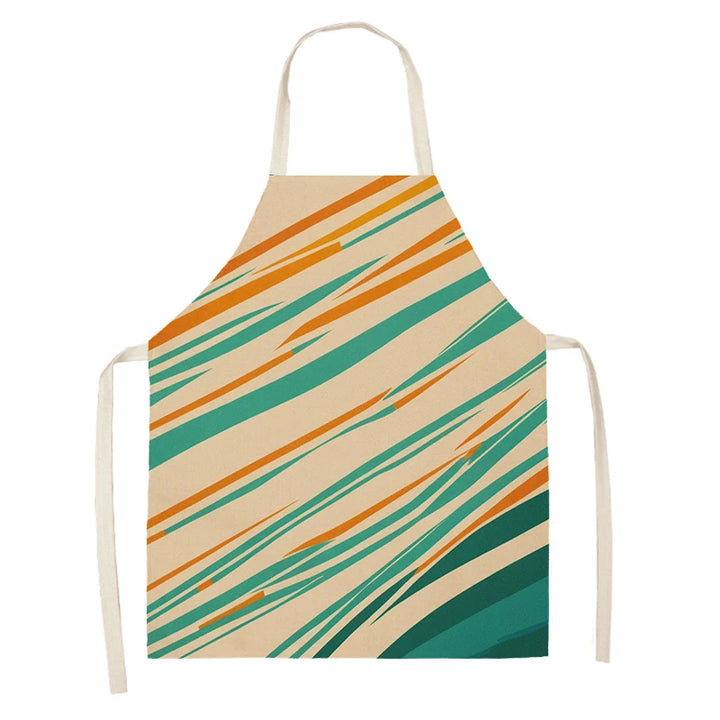 Women's kitchen apron Linen man Children's Big size Child girl Waterproof funny Half Work Coffee nordic boho morandi abstract