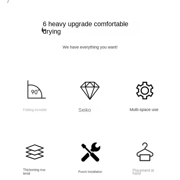 Invisible Towel Rack for Bathroom and Balcony - Foldable, Wall-Mounted, Retractable Drying Rack for Indoor Use