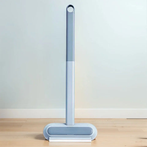 Pet Hair Removal Comb Carpet Bed Hair Cleaning Tool with Squeegee Long Handle Window Screen Cleaner Brush for Carpet Bed Sofa