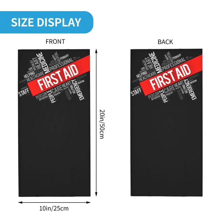 Custom Nursing Pattern Nurse Bandana Neck Gaiter for Ski Cycling Women Men Wrap Scarf Health Care Headband Warmer