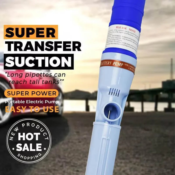 Portable Electric Pump Upgrade HandHeld Liquid Transfer Siphon Pump Battery Powered Water Oil Suction Pumps Car Vehicle Fuel Gas