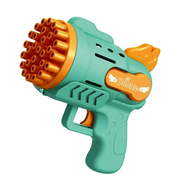 Light-Up Bubble Gun - 29-Hole Gatling Blaster for Boys & Girls 6-14 Years Old (Battery & Bubble Liquid Not Included)