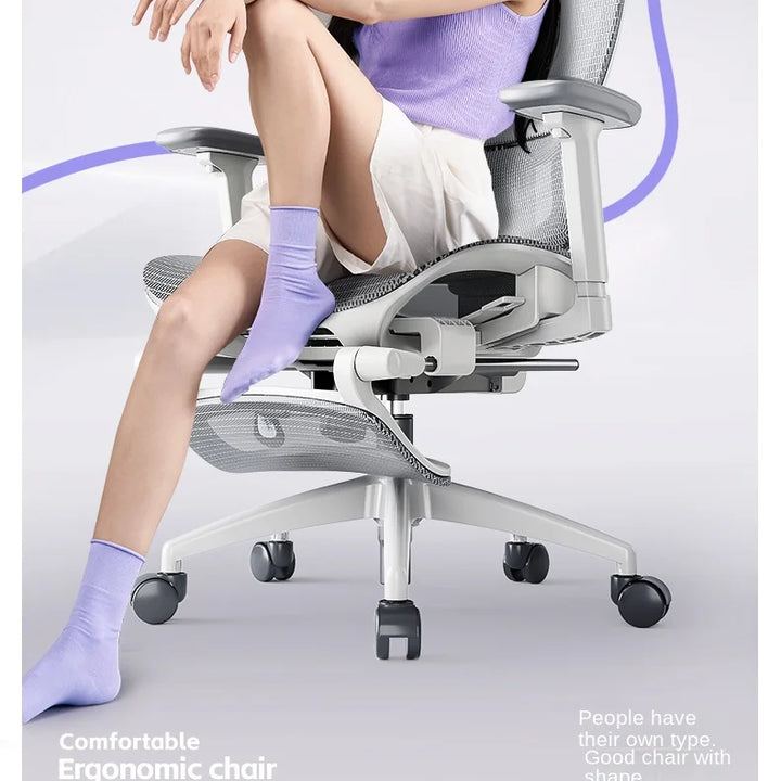 Comfortable Ergonomic Office Chair with Adjustable Height and Lumbar Support for Long Sitting Hours and Gaming