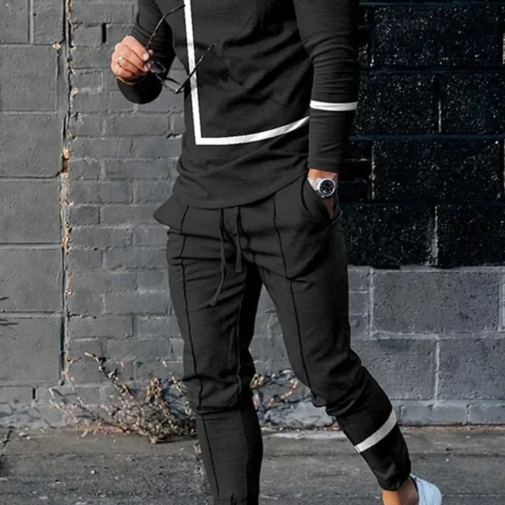 Men's Long Sleeve T-shirts and Pants Two Piece Guitar 3D Printed Men's Sets Casual Suit nike tech fleece