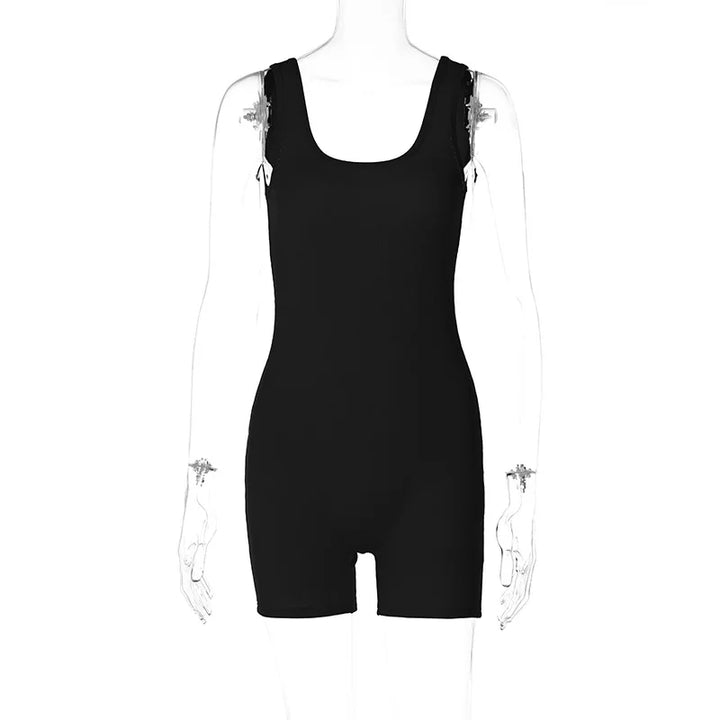 Dulzura Women Sleeveless Bodycon Streetwear Romper Playsuit Short Jumpsuit 2024 Autumn Clothes Wholesale Items For Business
