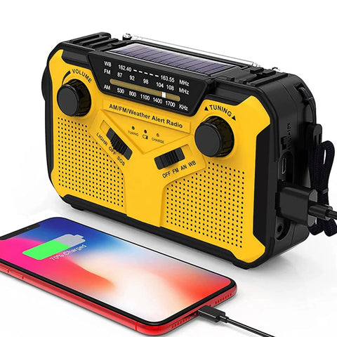 Hot Emergency Radio Solar Hand Crank Radio AM/FM Radio LED Flashlight SOS Alarm Power Bank Speaker Dropshipping Wholesale