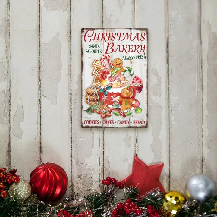 Christmas Iron Logo Biscuit Cake Candy Decoration Iron Painting 30x20x2cm