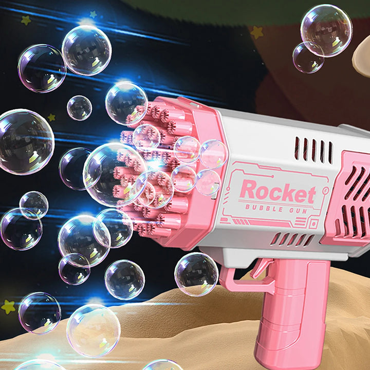 An electric automatic bubble blower children's outdoor portable outdoor wedding party free of bubble solution and batteries)