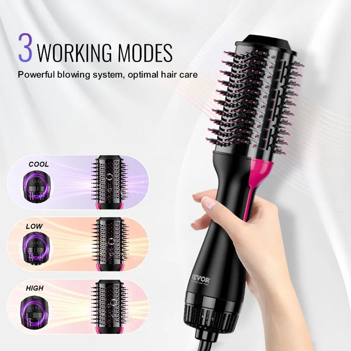 Hair Blow Dryer Brush Ionic Hair Dryer and Styler with 2.95 Oval Barrel