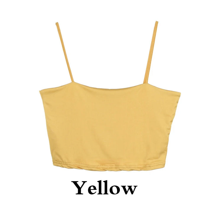 Sexy Spaghetti Strap Crop Tops Black Tank Top Women Summer Camis Backless Basic Camisole Casual Tube Top Sleeveless Cropped Vest