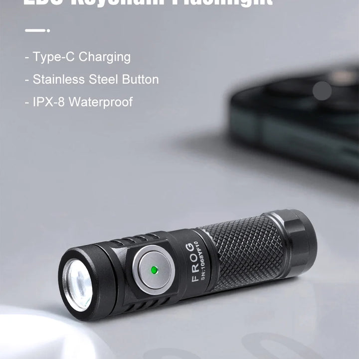 Lumintop EDC LED Outdoor Flashlight USB C Rechargeable Lamp Camping Lantern Keychain 10280 Li-ion Battery High Power Torch