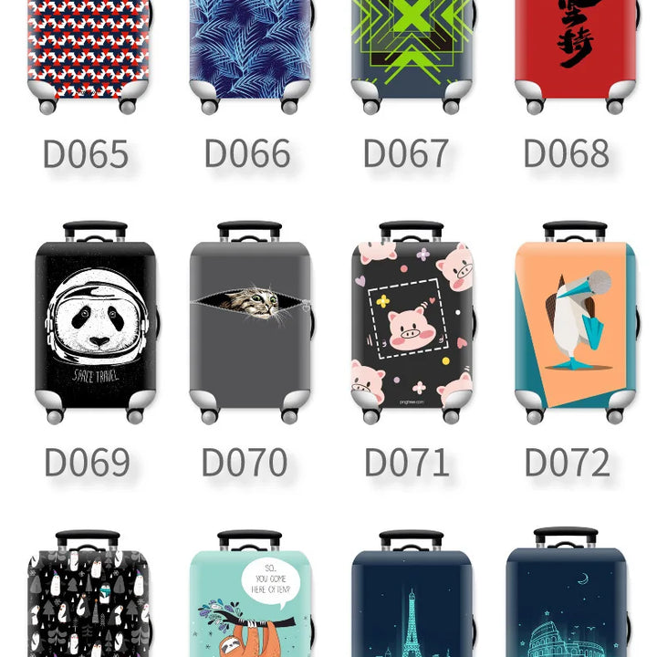 For18-32Inch Luggage Cover Elastic Suitcase Cover Full Body Print Suitcase Protective Case Suitcase Luggage Protector Dust Cover