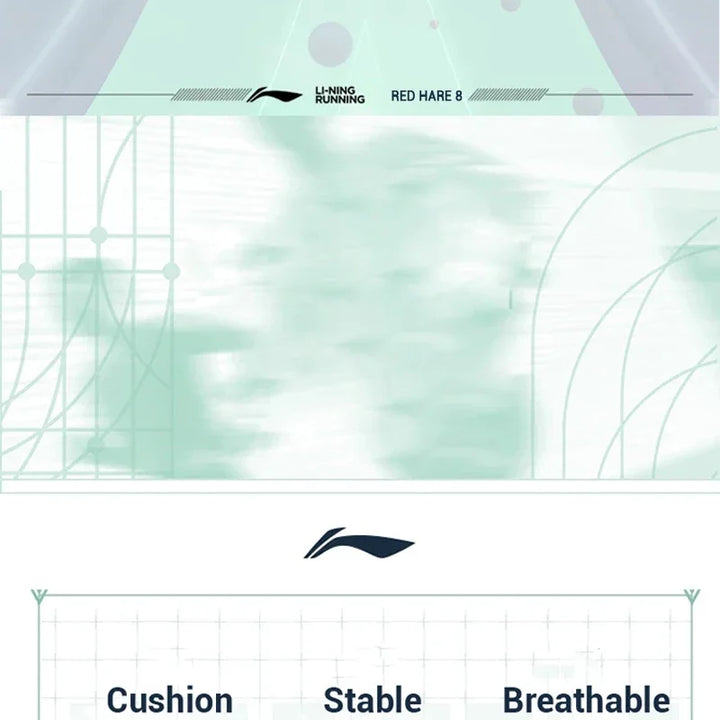 Li-Ning Men RED HARE 8 Racing Running Shoes LIGHT FOAM ULTRA Cushion Reflective Stable Shoes LiNing Training Shoes ARPV001