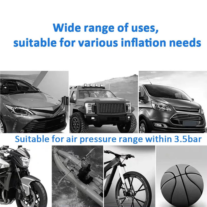 DC12V Automotive Inflation Pump Portable Dual Purpose Heavy Duty Car Tyre Inflator Pressure Tire Inflation Air Compressor
