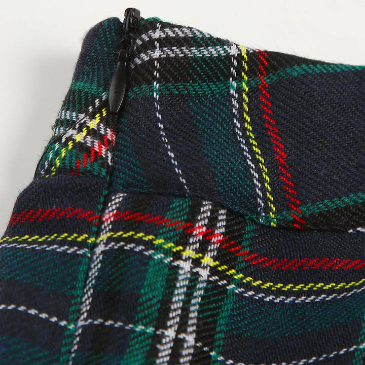 Womens Plaid Pleated Skirts With Necktie Harajuku Mini Japanese Preppy Schoolgirls Uniforms Kawaii Skirts Ladies Cosplay Costume