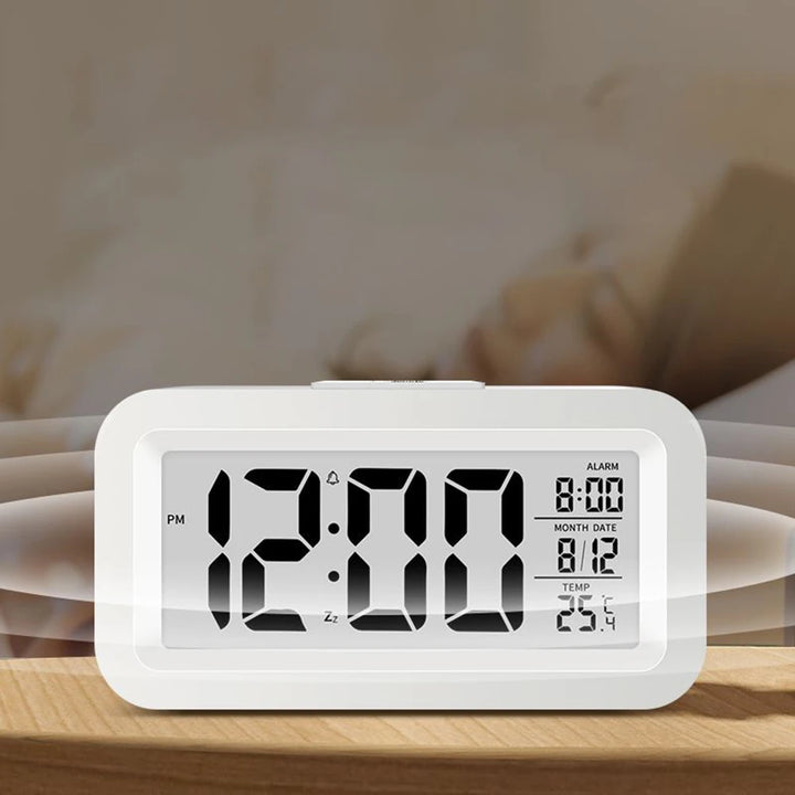 1 Pcs Cute Digital Alarm Clock Backlight Snooze Mute Calendar Clock Desktop Table Clocks Temperature Electronic LED Clock