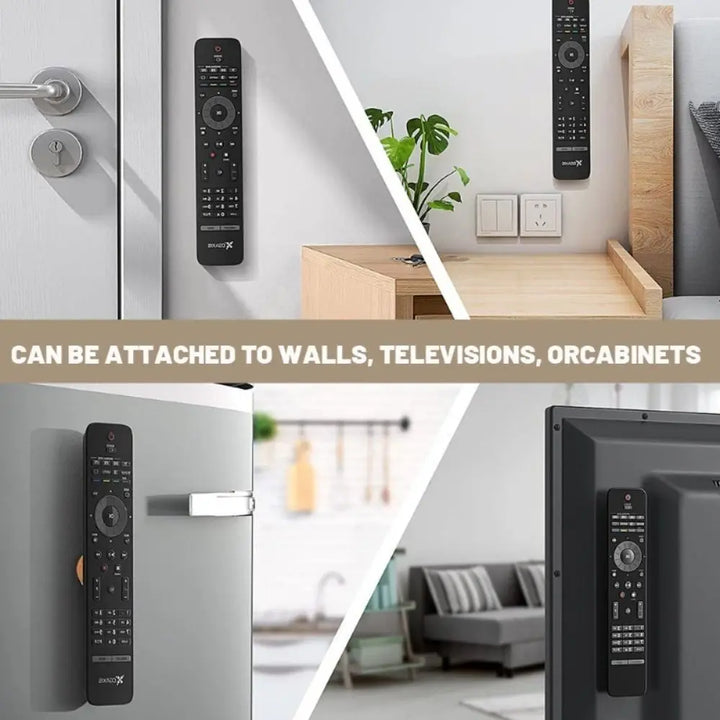 2Pcs Simple Wall Mounted Hooks Wooden Powerful Remote Control Invisible Hook Keys Fridge Stickers Storage Rack Home Organizer