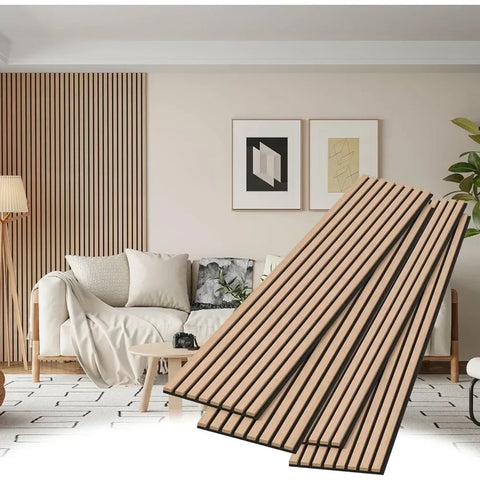 Wood Slat Wall Panels, Accent Decorative Acoustic Wood Slats for Wall and Ceilings,  Acoustic Panels, Wall Panels