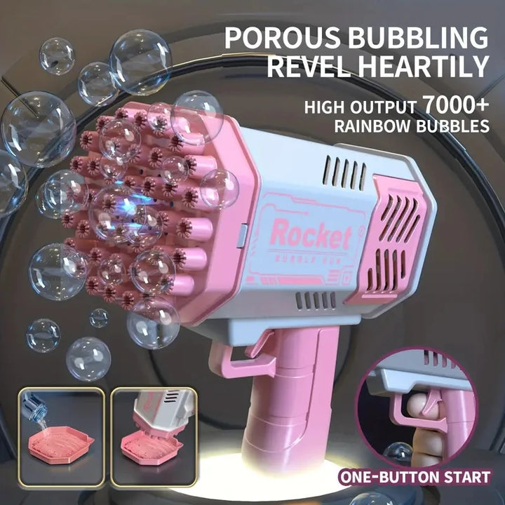 40 hole rocket launcher bubble machine outdoor blowing bubble toy [without battery and without bubble water]