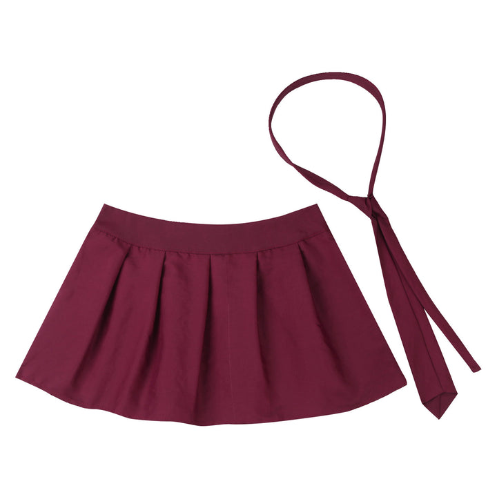 High Waist Plaid Pleated Skirt With Necktie Sexy Club Outfits for Women Summer Party Harajuku E Girl Preppy A-line Mini Skirts