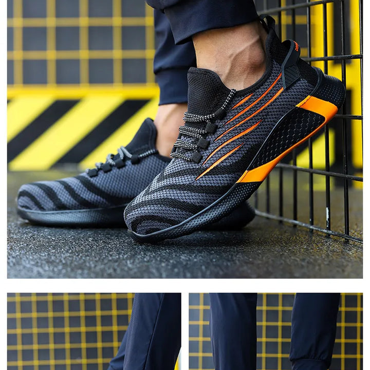 Men Work Safety Shoes Anti-puncture Working Sneakers Male Indestructible Work Shoes Men Boots Lightweight Men Shoes Safety Boots