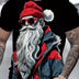 Men's T Shirt Santa Claus Graphic Print Pullover Summer Casual Short Sleeve Tee Fashion Funny T-Shirts Male Oversized Clothing