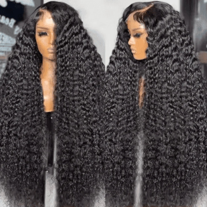 Deep Wave 4 Bundles Human Hair 18 20 22 24 Inch 10A Brazilian Virgin Curly Human Hair Bundles Double Weft Deep Wave