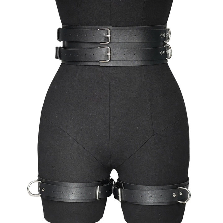 Women's Sexy Trend Punk Belts Casual Wild Leather Waist to Leg Belt Bondage Leg Harness Gothic garter Belts Clothing Accessories
