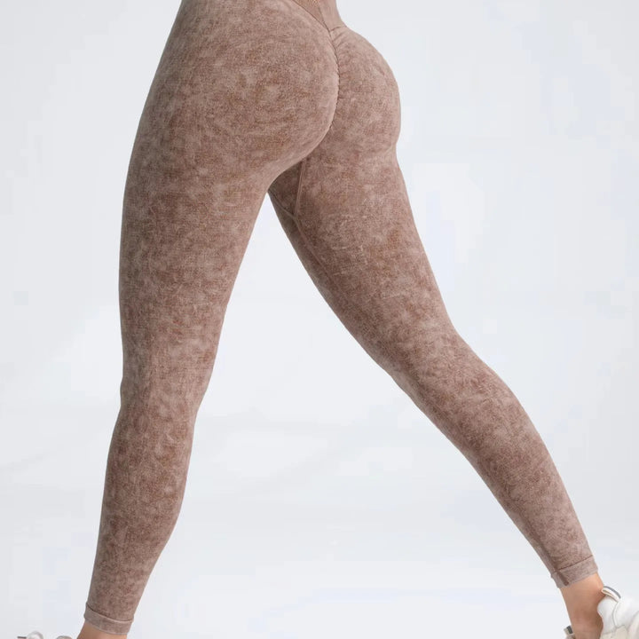 Sports High Waist Leggings Women V-back Waist Tights Stretchy Slim Yoga Fitness Set Seamless Short Sleeve Shorts and Pants Set