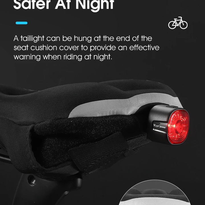 WEST BIKING Comfortable Bicycle Saddle Cover Breathable Rebound Silicone Foam Bike Seat Cover With Rain Cover Bike Accessories