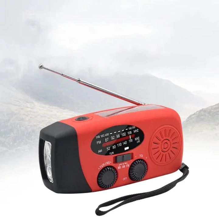 Emergency Hand Crank Radio with LED Flashlight FM AM WB NOAA Weather Radio 600mAh USB Charging Emergency Waterproof Camping