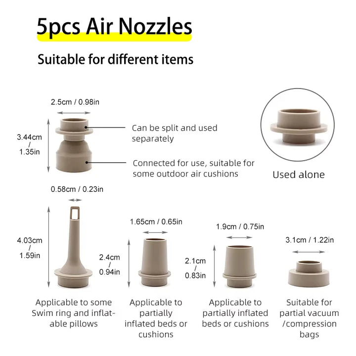 TARKA Camping Portable Electric Air Pump  Wireless Air Compressor Inflator Deflator Pumps Air Cushions Beds Boat Swimming Ring