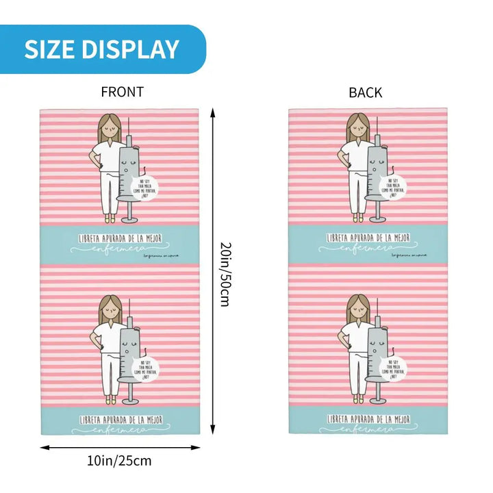 Custom Nursing Pattern Nurse Bandana Neck Gaiter for Ski Cycling Women Men Wrap Scarf Health Care Headband Warmer