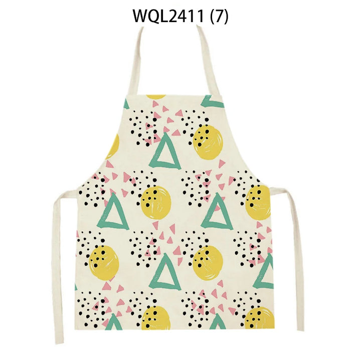 Geometry Kitchen Apron Women Pinafore Household Cleaning Supplies Bibs Home Cooking Baking Accessories Apron