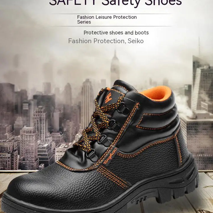 Men Safety Shoes Steel Toe Work Sneakers Indestructible Shoes Puncture-Proof Men Boots Water resistant Anti shock Non slip boots
