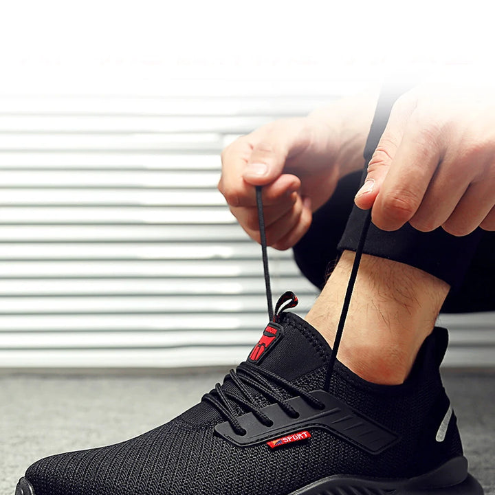 Work Sneakers Steel Toe Shoes Men Safety Shoes Puncture-Proof Work Shoes Boots Fashion Indestructible Footwear Security